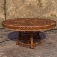 Чайный столик Высокого острова (круглый, на колёсиках)