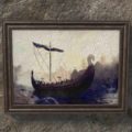 Картина «Нордский корабль» (в деревянной раме)